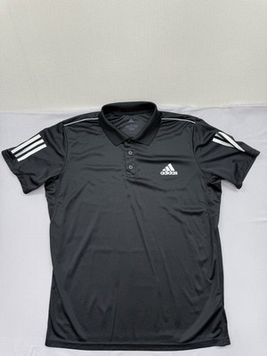 Adidas Climacool Polo Shirt Mens Size L Black JF8506 | eBay