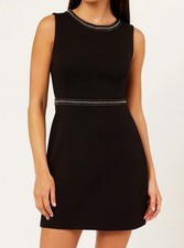 Adrianna Papell Black Dress Size 12 NWT Cocktail Party Wedding Guest Dress $129