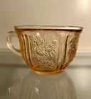 Vintage Sharon Cabbage Rose Tea Cup Pink Depression Glass By Federal Glass