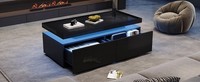 Sonnenh Couchtisch 95 X 45 X 35 Cm Schwarz Holzwerkstoff Mit Stauraum Wohnzimmer