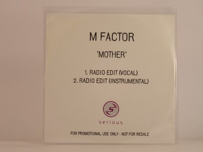 M FACTOR MOTHER (I80) 2 Track Promo CD Single including White Sleeve 