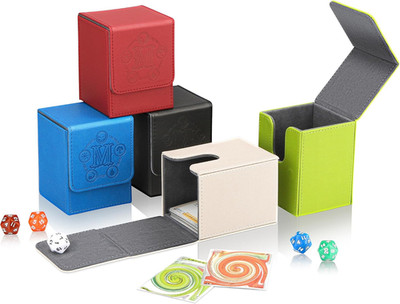 Card Deck Box for MTG Card Storage Box Holds 100 plus Single Sleeved Cards, Micr