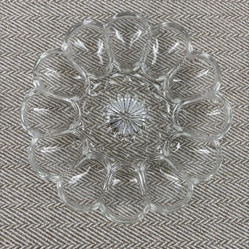 Vintage Anchor Hocking "Fairfield" Deviled Egg Plate Dish 10"