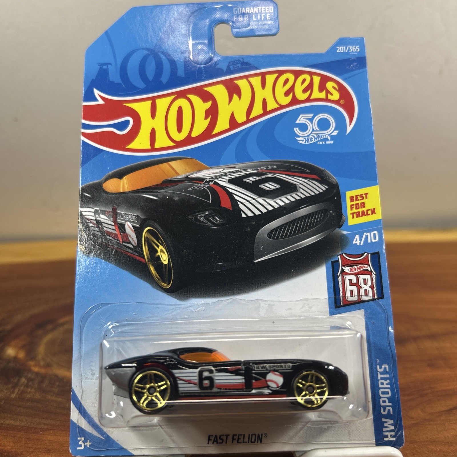 Hot Wheels 2018 Mainline HW Sports Fast Felion Black #201 4/10  FJW27-D9COJ