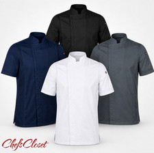 ChefsCloset Men s Short Sleeve William Fitted Cut Chef Coat