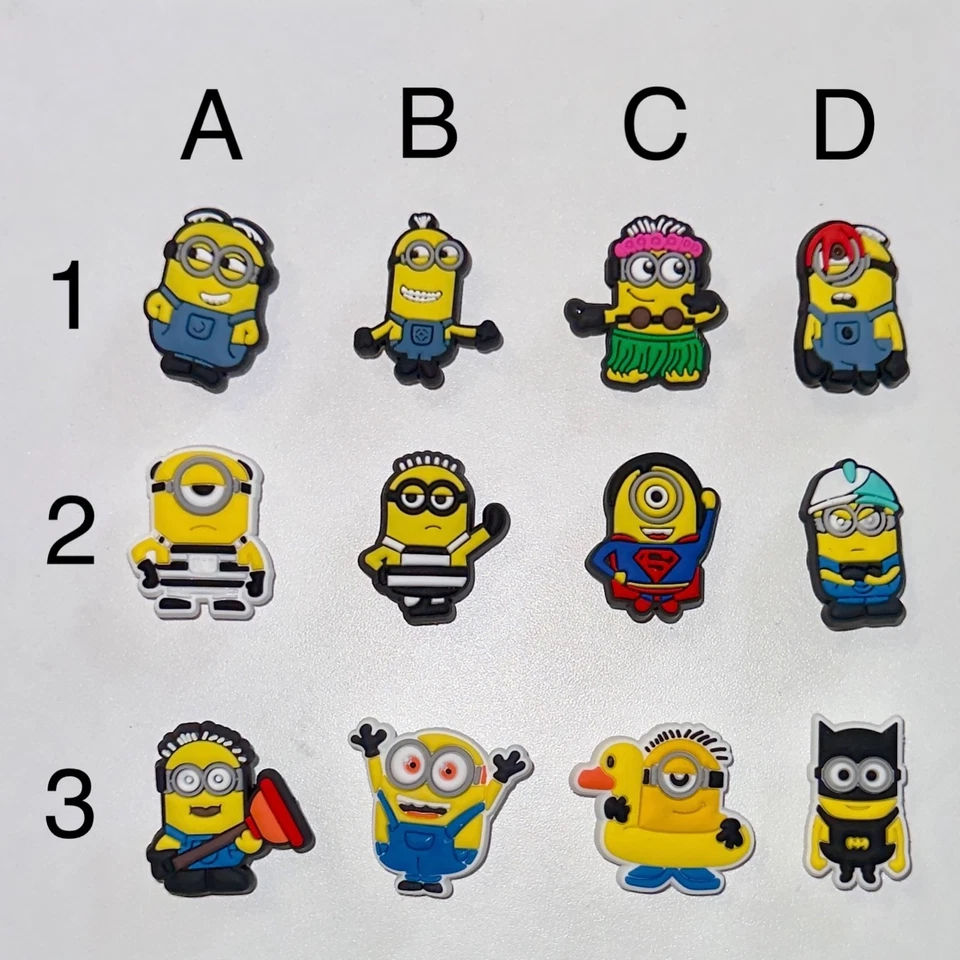 Minions Despicable Me Style Jibbits Jibbit Clog Shoe Charms