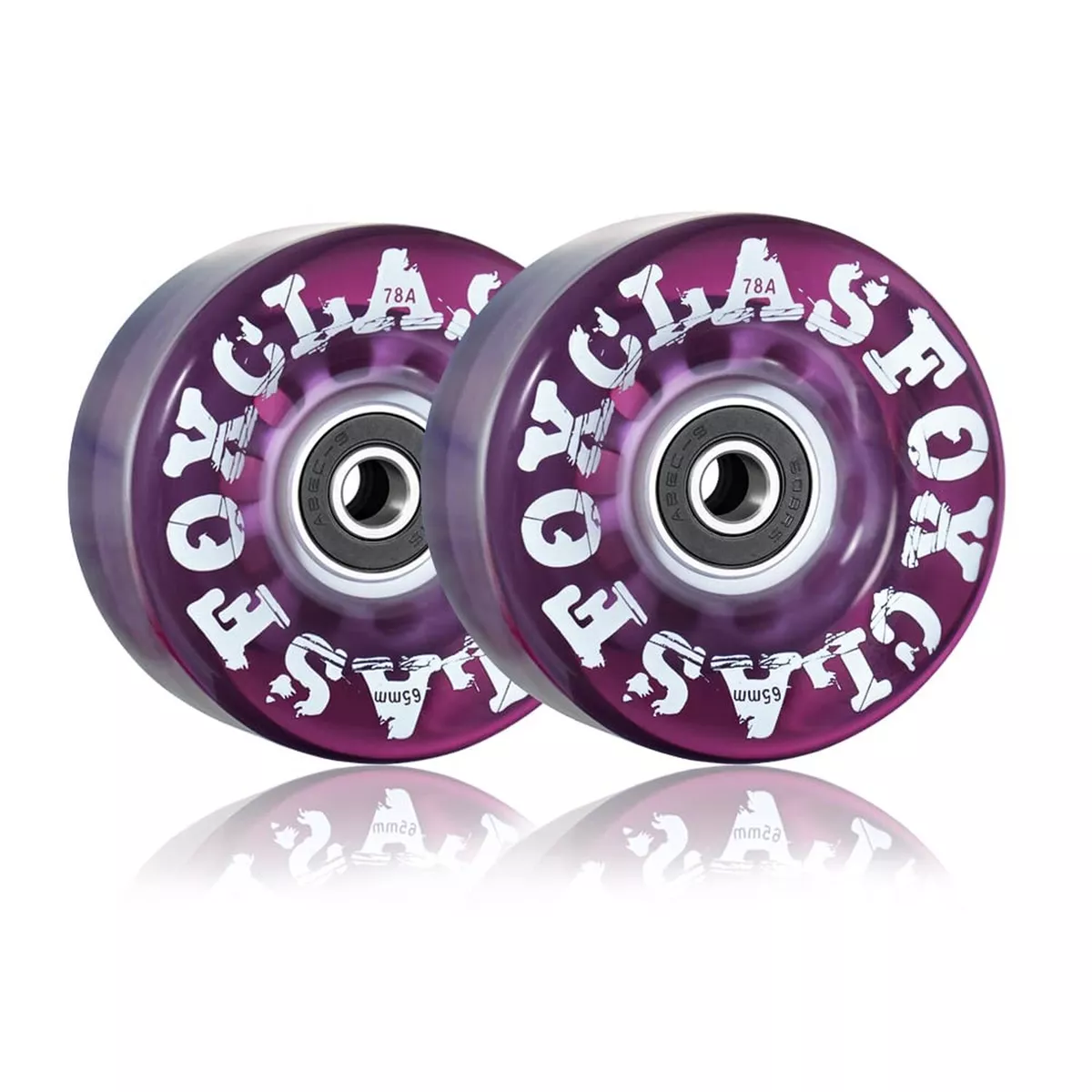 CLAS FOX 78A Indoor or Outdoor 65x35mm Quad Roller Skate Wheels