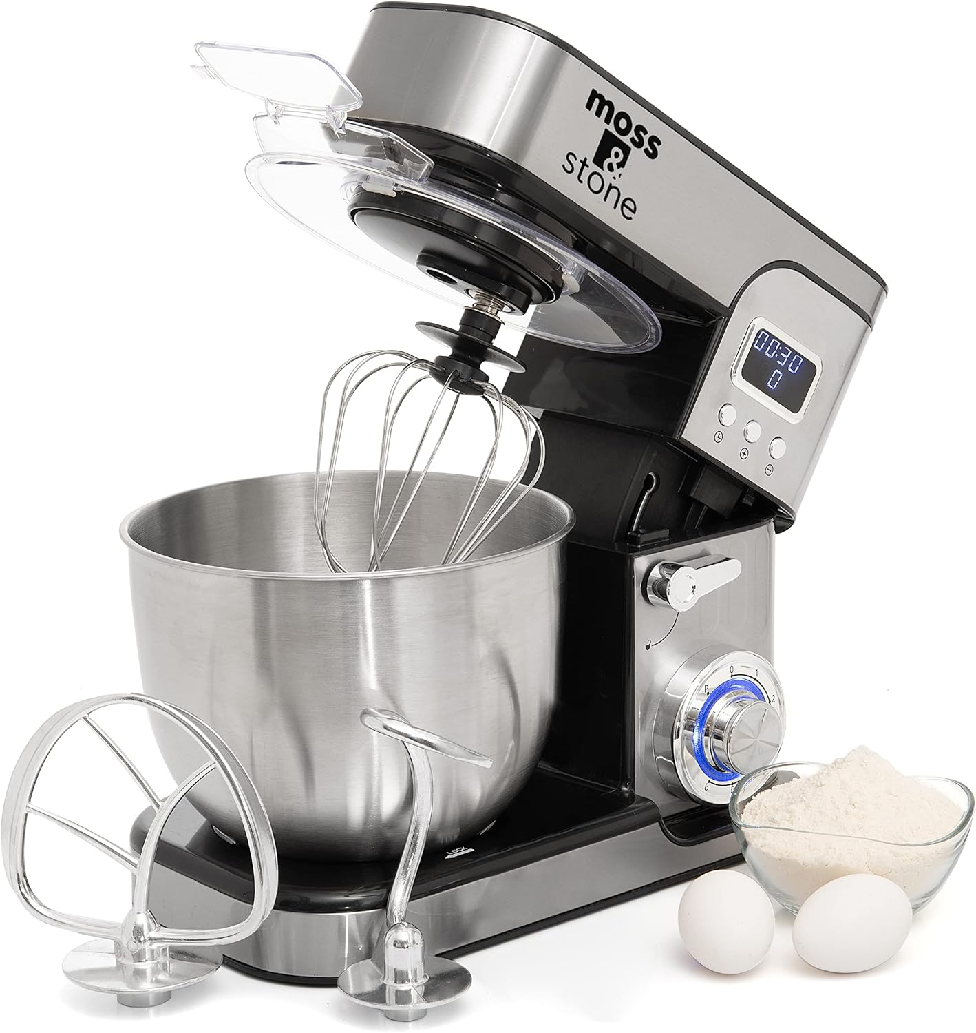 6-Speed Stand Mixer with LCD Display and 5.5Qt Stainless Steel Bowl-image
