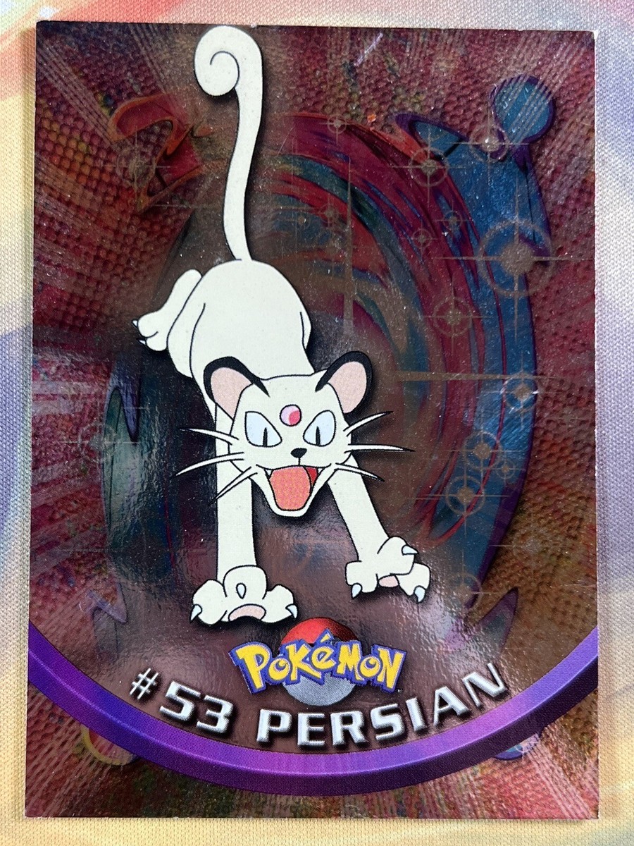 #53 persian pokemon card 1999 Topps Pokemon Persian #53 Foil TV Animation Series 1 Blue Logo