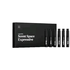 New COMMODITY Fragrances Scent Space Personal Set 6 Fragrance Sampler Gold, Book