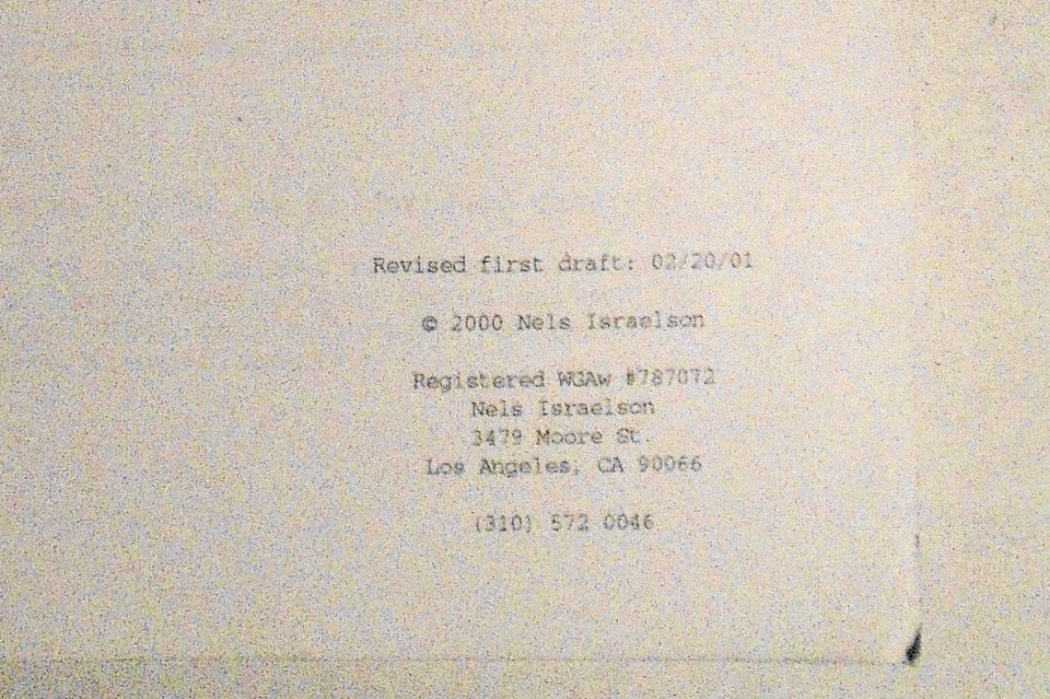 The Within, by Nels Israelson, 2001. Original Screenplay. Revised First Draft - Image 3 of 4