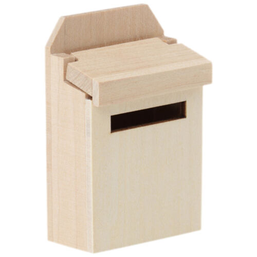 Mini Furniture Model Rural Mailbox for Doll House Dolls Wood Blank Wooden