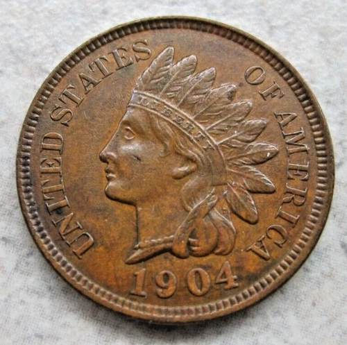 1904 Indian Head Cent, XF-AU.