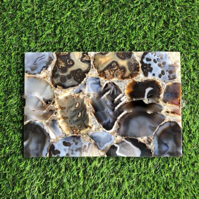 Wild Geode Agate Coffee Side Table Top, Agate Stone Hallway Valantine day gift