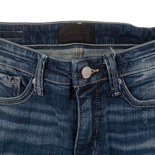 Buckle Black Fit No. 75 Ankle Skinny Blue Jeans Womens 25 Distressed Cuffed - Picture 3 of 8