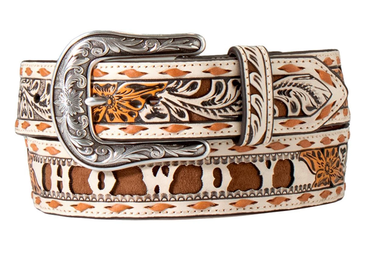 Angel Ranch Women's Floral Laced Western Belt