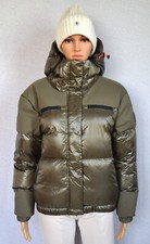 BOGNER F+I ASTA DAMEN DAUNEN JACKE SWAROVSKI LOGO OLIV UVP 695€ Gr 36 S NEU