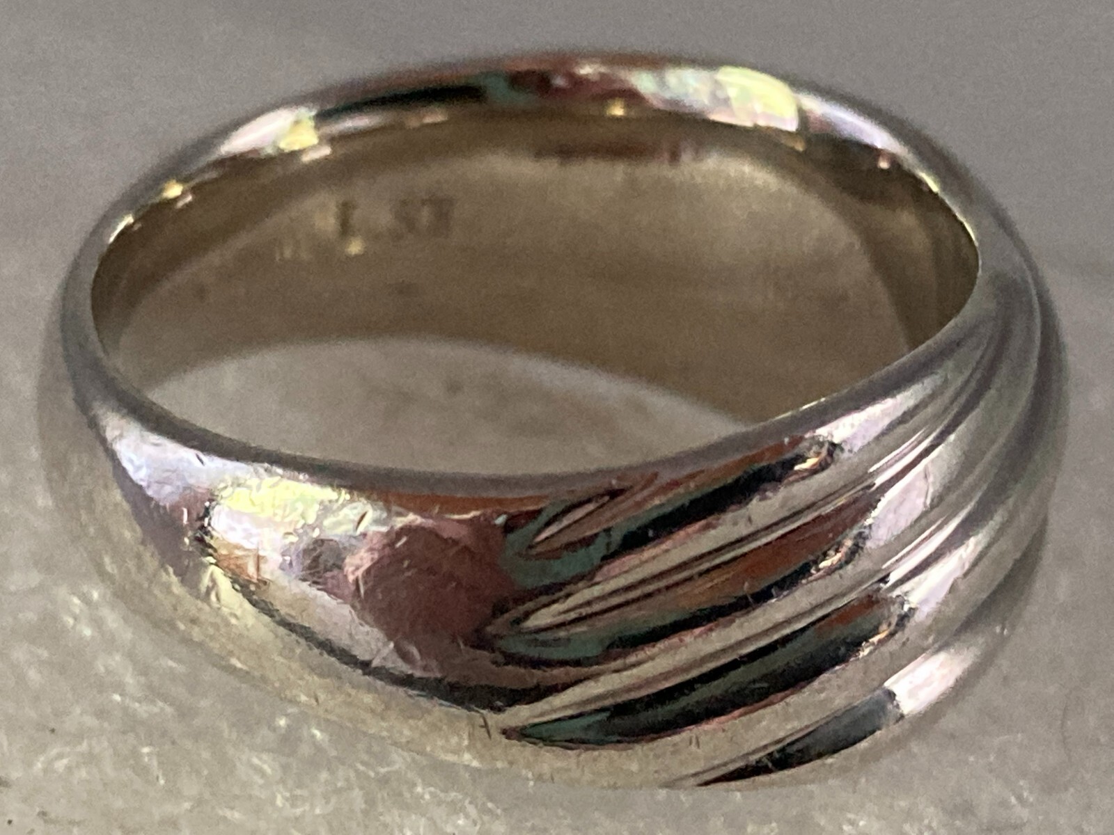 Sterling Silver Solid 925 Dome Style Ring with Fl… - image 6