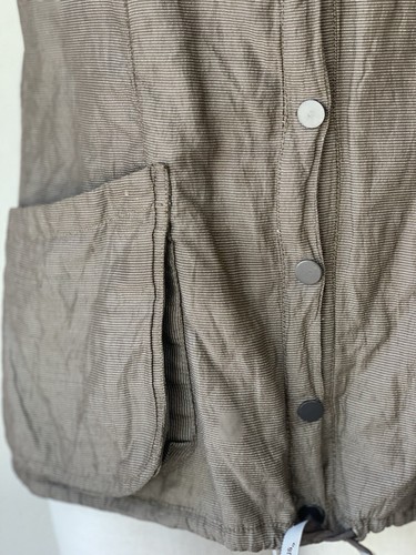 Giacca Cop Copine donna M marrone smanicato snap davanti gilet colletto tasche Francia - Foto 9 di 11