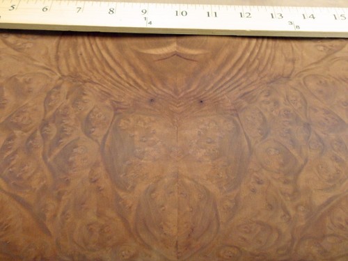 Madrone Cherry Burl wood veneer 7" x 10" raw no backing 1/42" thickness "A" - Foto 4 di 5
