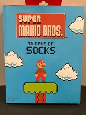 New Super Mario 15 Days of NO-SHOW Socks - UNISEX Sock Size 9-11
