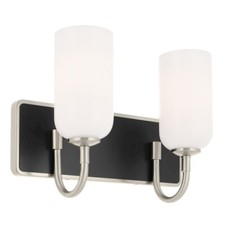 Kichler Solia 14in 2-Light Vanity Brushed Nickel Opal