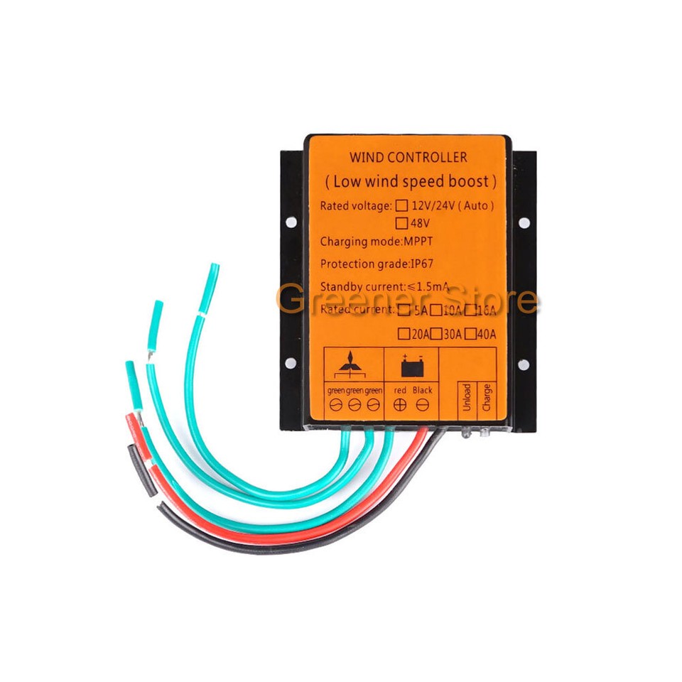 3000W 12V 24V 48V Vertical Axis Wind Turbine Generator Mppt Charge ...
