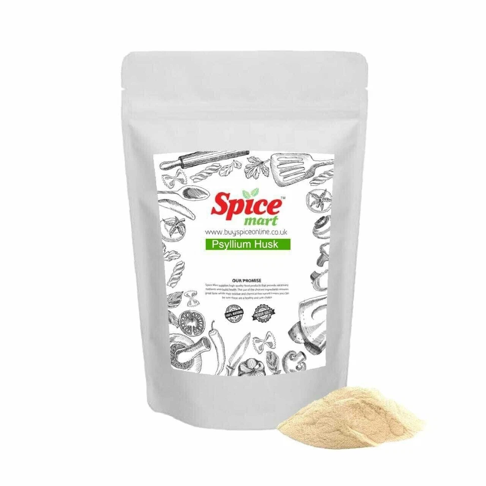 SPICE MART PSYLLIUM HUSK ISABGOL ISPAGHULA IBS COLON DETOX / NATURAL FIBRE PURE 50g-1.9kg