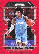 Kevin Porter Jr. Red Wave Prizm 2021-22 Basketball Card #84