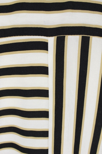 Anthropologie MAEVE Silky Striped Shirt size M Button Front Long Sleeve Chic - Picture 11 of 21