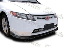 For 06-08 Honda Civic Sedan/4DR CS-Style Unpainted Black Front Bumper Body Lip