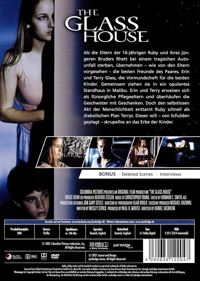 THE GLASS HOUSE *2001 / Diane Lane / Stellan Skarsgard / Dern* NEW Region 2 DVD - Image 2 of 2