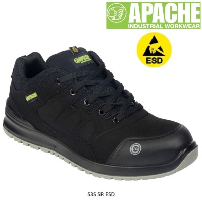 Mena APACHE S3 Wildleder Sicherheitstrainer ESD Composite Zehenkappe Zwischensohle Arbeitsstiefel Größe