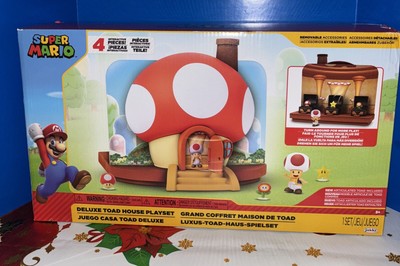 World of Nintendo Super Mario Deluxe Toad House Playset w/ 2.5'' Toad Figure