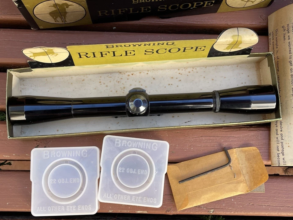 RARE Browning Redfield .22LR Rifle Scope 3/4" Tube Dovetail Rimfire Trainer NOS - Image 3 of 4