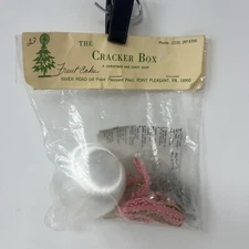The Cracker Box Ornament  Fruit Cake Craft Kit Across  Beaded Satin Christmas