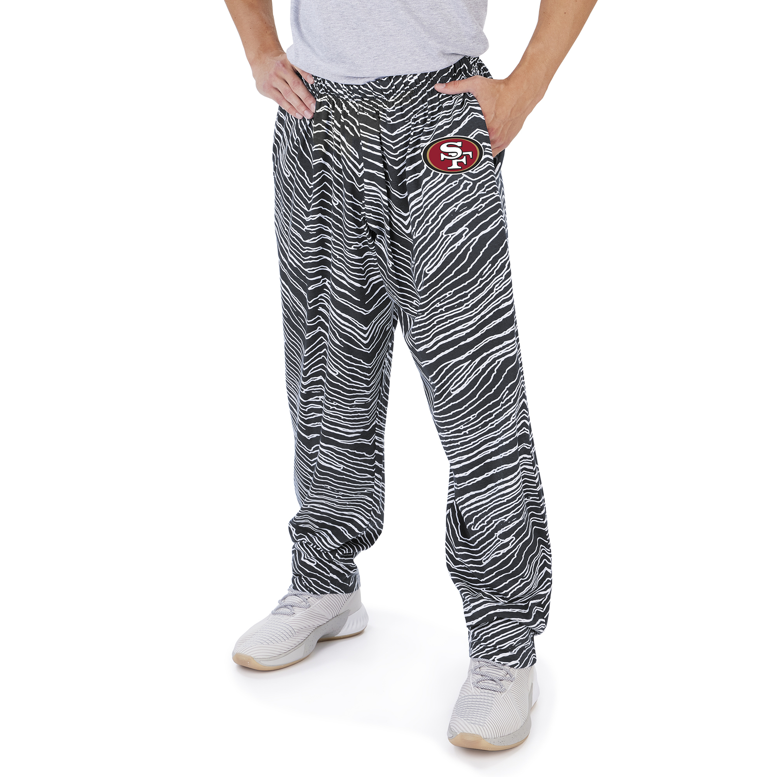 Удобные брюки Zubaz NFL Mens San Francisco 49ers Zebra Outline