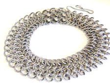  2650 DAVID YURMAN 18K SS LINK CHAIN WIDE NECKLACE