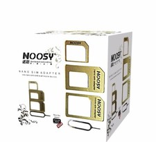 2x PREMIUM ADAPTER KART NANO MICRO SIM TELEFON KOMÓRKOWY SMARTFON NOOSY GOLD