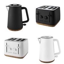 Matt BLACK Kettle Toaster black matt and white  matt with free fast delivery