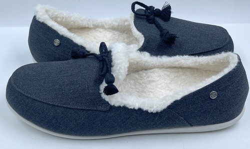 Spenco Fireside Women's Slippers 12 B Gray Orthotic Herringbone Slip On Shoes - 第 2/8 張圖片