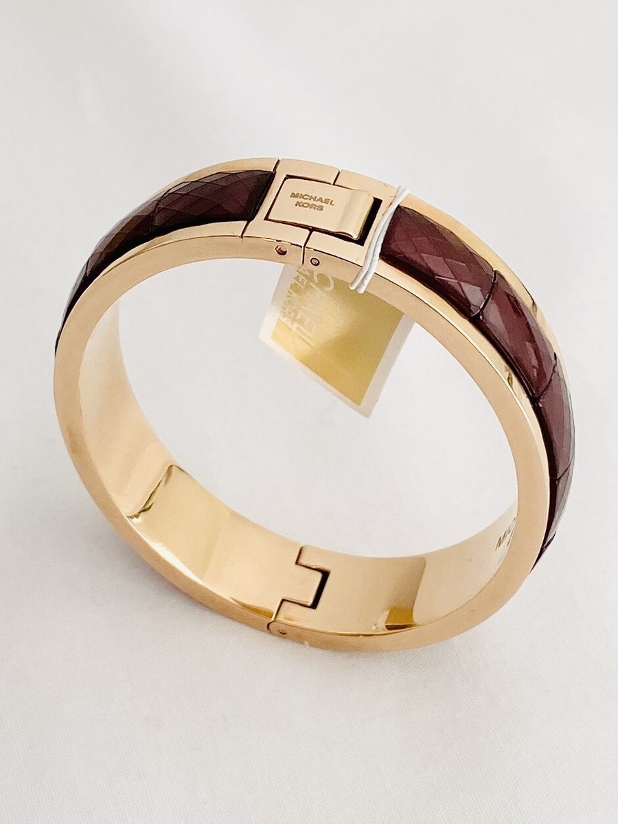 MICHAEL KORS Rose Gold Acetate Bangle Bracelet MKJ5962