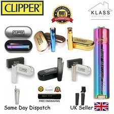 GENUINE CLIPPER METAL LIGHTER - FREE ENGRAVING PERSONALISED GIFT & FREE GIFT BOX