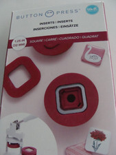 NEW We R Memory Keepers Button Press Inserts Square 1.25" - 18 Pieces 661103