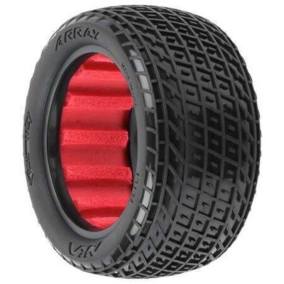 AKA13134CR  Array 1/10 Array Clay Rear 2.2'' Dirt Oval Tires (2) - Purple