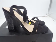 Jacobies Mireya 31 Women's Black Heels suede Straps size 8.5