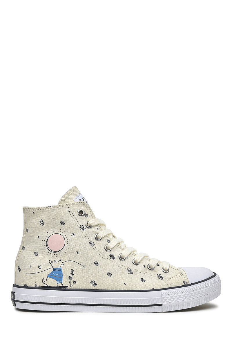 Radley High Top Floral Canvas Women Trainers in Natural Q5767287F