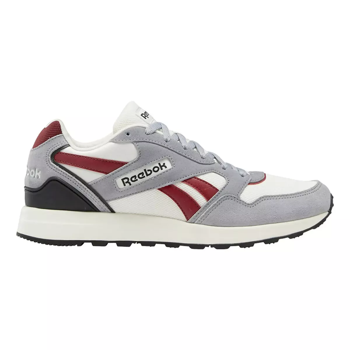Men Reebok GL 1000 Running Shoes Sneakers White Grey Gray Maroon