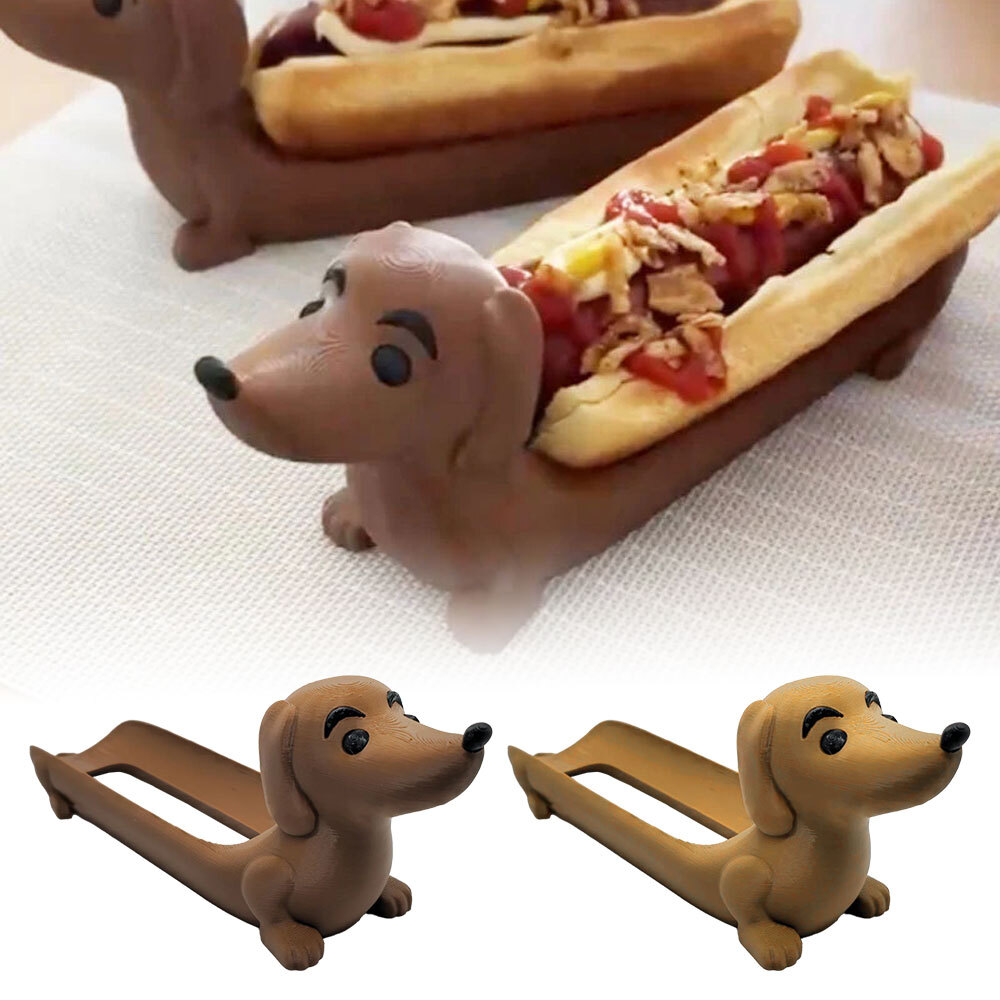 Funny Dachshund Hot Dog Tray for Snacks and Serving