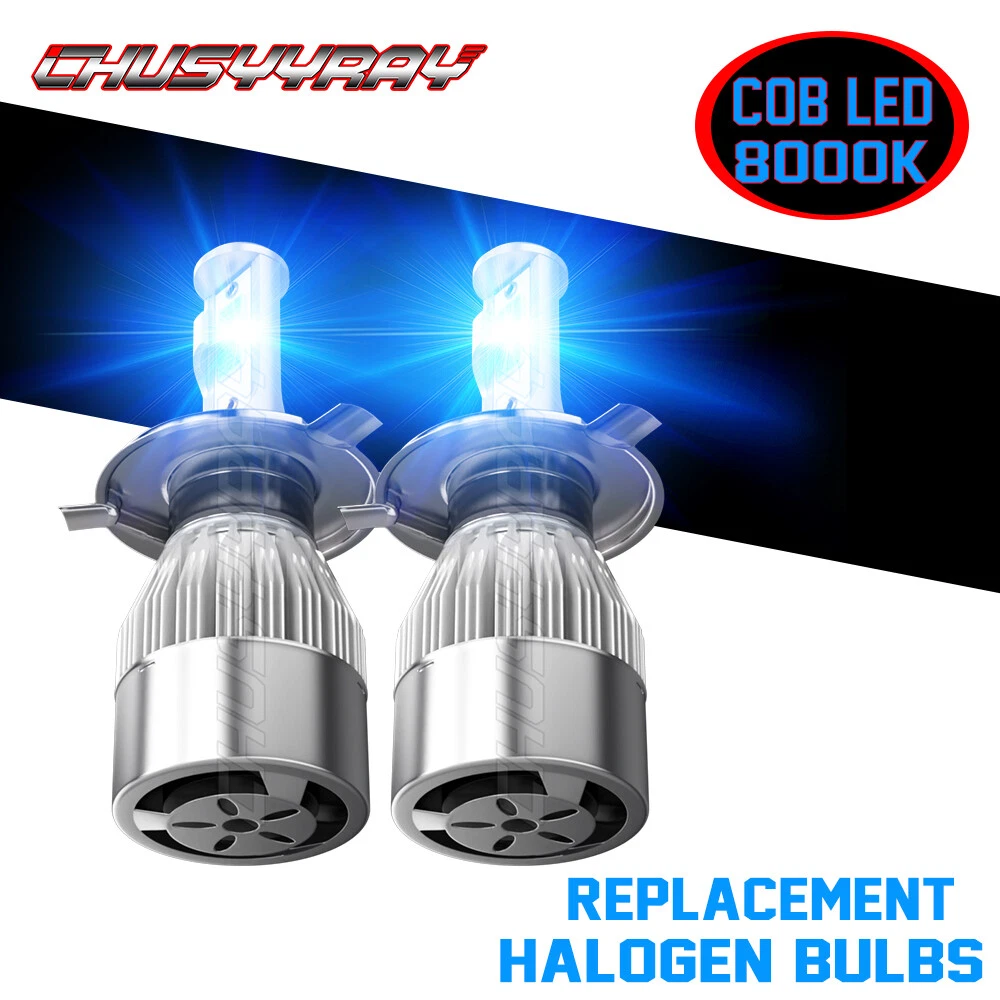 H4 9003 HB2 LED Headlight Bulbs Car Truck High Low Dual Beam Kit Ice Blue 8K